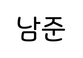 KPOP idol BTS  RM (Kim Nam-jun, RM) Printable Hangul name Fansign Fanboard resources for concert Normal