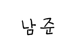 KPOP idol BTS  RM (Kim Nam-jun, RM) Printable Hangul name fan sign, fanboard resources for light sticks Normal
