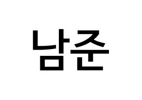 KPOP idol BTS  RM (Kim Nam-jun, RM) Printable Hangul name Fansign Fanboard resources for concert Normal