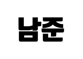 KPOP idol BTS  RM (Kim Nam-jun, RM) Printable Hangul name fan sign, fanboard resources for light sticks Normal