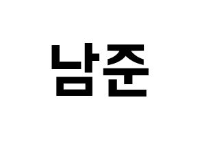 KPOP idol BTS  RM (Kim Nam-jun, RM) Printable Hangul name fan sign, fanboard resources for concert Normal
