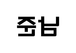 KPOP idol BTS  RM (Kim Nam-jun, RM) Printable Hangul name fan sign & fan board resources Reversed