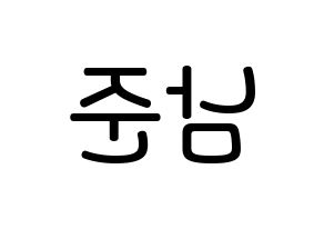 KPOP idol BTS  RM (Kim Nam-jun, RM) Printable Hangul name Fansign Fanboard resources for concert Reversed
