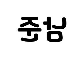 KPOP idol BTS  RM (Kim Nam-jun, RM) Printable Hangul name fan sign & fan board resources Reversed