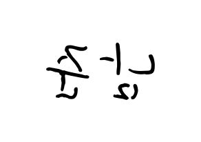 KPOP idol BTS  RM (Kim Nam-jun, RM) Printable Hangul name fan sign, fanboard resources for concert Reversed