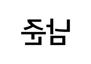 KPOP idol BTS  RM (Kim Nam-jun, RM) Printable Hangul name Fansign Fanboard resources for concert Reversed