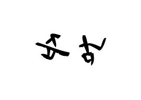 KPOP idol BTS  RM (Kim Nam-jun, RM) Printable Hangul name fan sign & fan board resources Reversed