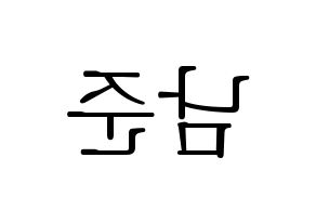 KPOP idol BTS  RM (Kim Nam-jun, RM) Printable Hangul name fan sign & fan board resources Reversed