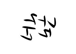 KPOP idol BTS  RM (Kim Nam-jun, RM) Printable Hangul name fan sign, fanboard resources for concert Reversed