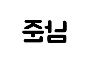KPOP idol BTS  RM (Kim Nam-jun, RM) Printable Hangul name fan sign & fan board resources Reversed