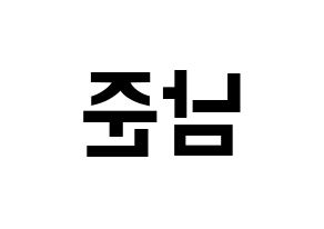 KPOP idol BTS  RM (Kim Nam-jun, RM) Printable Hangul name fan sign, fanboard resources for concert Reversed
