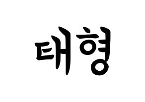 KPOP idol BTS  뷔 (Kim Tae-hyung, V) Printable Hangul name fan sign, fanboard resources for concert Normal