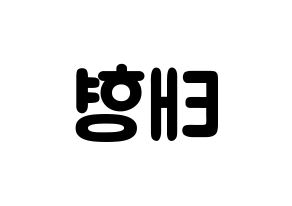 KPOP idol BTS  뷔 (Kim Tae-hyung, V) Printable Hangul name fan sign & fan board resources Reversed