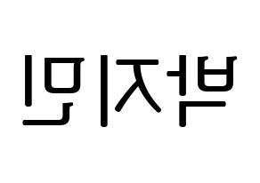 KPOP idol BTS  지민 (Park Ji-min, JIMIN) Printable Hangul name fan sign, fanboard resources for LED Reversed