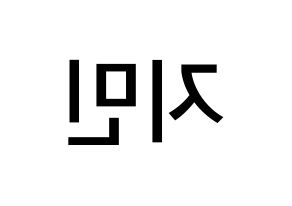 KPOP idol BTS  지민 (Park Ji-min, JIMIN) Printable Hangul name Fansign Fanboard resources for concert Reversed