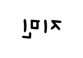 KPOP idol BTS  지민 (Park Ji-min, JIMIN) Printable Hangul name fan sign, fanboard resources for light sticks Reversed