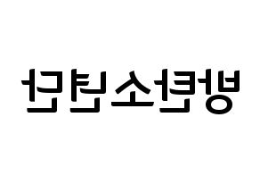 KPOP idol BTS Printable Hangul fan sign & fan board resources Reversed