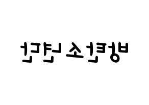 KPOP idol BTS Printable Hangul Fansign concert board resources Reversed
