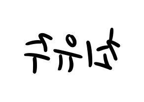 KPOP idol Cherry Bullet  유주 (Choi Yu-ju, Yu Ju) Printable Hangul name fan sign, fanboard resources for LED Reversed
