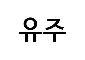 KPOP idol Cherry Bullet  유주 (Choi Yu-ju, Yu Ju) Printable Hangul name Fansign Fanboard resources for concert Normal