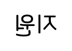 KPOP idol Cherry Bullet  지원 (Heo Ji-won, Ji Won) Printable Hangul name Fansign Fanboard resources for concert Reversed