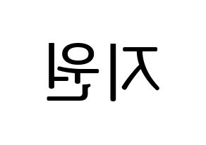 KPOP idol Cherry Bullet  지원 (Heo Ji-won, Ji Won) Printable Hangul name fan sign, fanboard resources for LED Reversed