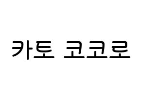 KPOP idol Cherry Bullet  코코로 (Kato Kokoro, Kokoro) Printable Hangul name Fansign Fanboard resources for concert Normal