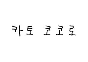 KPOP idol Cherry Bullet  코코로 (Kato Kokoro, Kokoro) Printable Hangul name fan sign, fanboard resources for concert Normal