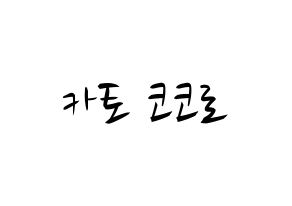 KPOP idol Cherry Bullet  코코로 (Kato Kokoro, Kokoro) Printable Hangul name fan sign, fanboard resources for concert Normal