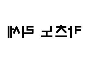 KPOP idol Cherry Bullet  레미 (Katsuno Rise, Re Mi) Printable Hangul name fan sign & fan board resources Reversed