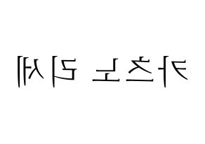 KPOP idol Cherry Bullet  레미 (Katsuno Rise, Re Mi) Printable Hangul name fan sign & fan board resources Reversed