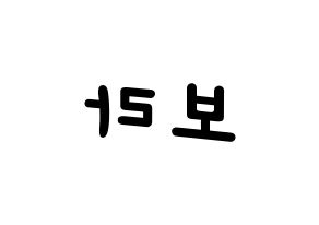 KPOP idol Cherry Bullet  보라 (Kim Bo-ra, Bo Ra) Printable Hangul name fan sign, fanboard resources for light sticks Reversed