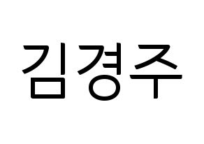 KPOP idol Cherry Bullet  미래 (Kim Kyung-joo, Mi Rae) Printable Hangul name fan sign, fanboard resources for light sticks Normal