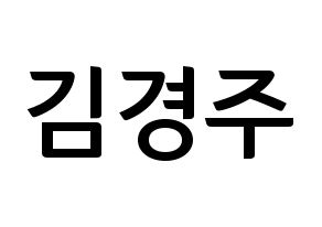 KPOP idol Cherry Bullet  미래 (Kim Kyung-joo, Mi Rae) Printable Hangul name fan sign, fanboard resources for concert Normal