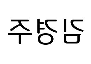 KPOP idol Cherry Bullet  미래 (Kim Kyung-joo, Mi Rae) Printable Hangul name fan sign, fanboard resources for LED Reversed