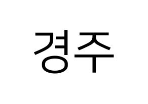 KPOP idol Cherry Bullet  미래 (Kim Kyung-joo, Mi Rae) Printable Hangul name fan sign, fanboard resources for LED Normal