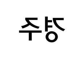 KPOP idol Cherry Bullet  미래 (Kim Kyung-joo, Mi Rae) Printable Hangul name Fansign Fanboard resources for concert Reversed