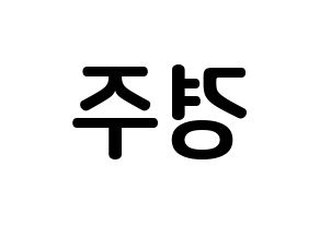 KPOP idol Cherry Bullet  미래 (Kim Kyung-joo, Mi Rae) Printable Hangul name fan sign, fanboard resources for concert Reversed