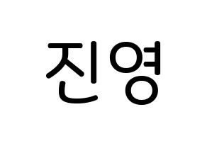 KPOP idol CIX  배진영 (Bae Jin-young, Jinyoung) Printable Hangul name Fansign Fanboard resources for concert Normal