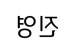KPOP idol CIX  배진영 (Bae Jin-young, Jinyoung) Printable Hangul name fan sign, fanboard resources for LED Reversed