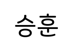 KPOP idol CIX  김승훈 (Kim Seung-hun, Seunghun) Printable Hangul name Fansign Fanboard resources for concert Normal