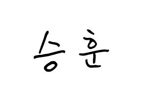 KPOP idol CIX  김승훈 (Kim Seung-hun, Seunghun) Printable Hangul name fan sign, fanboard resources for concert Normal