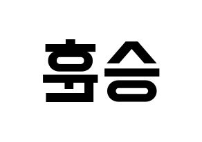 KPOP idol CIX  김승훈 (Kim Seung-hun, Seunghun) Printable Hangul name fan sign, fanboard resources for light sticks Reversed