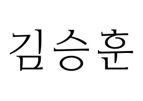 KPOP idol CIX  김승훈 (Kim Seung-hun, Seunghun) Printable Hangul name fan sign & fan board resources Normal