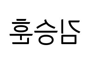 KPOP idol CIX  김승훈 (Kim Seung-hun, Seunghun) Printable Hangul name fan sign, fanboard resources for light sticks Reversed