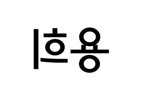 KPOP idol CIX  용희 (Kim Yong-hee, Yonghee) Printable Hangul name Fansign Fanboard resources for concert Reversed