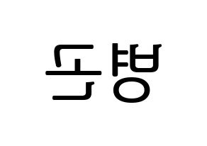 KPOP idol CIX  BX (Lee Byoung-gon, BX) Printable Hangul name fan sign, fanboard resources for LED Reversed