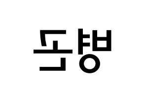 KPOP idol CIX  BX (Lee Byoung-gon, BX) Printable Hangul name Fansign Fanboard resources for concert Reversed