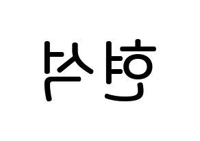KPOP idol CIX  현석 (Yoon Hyun-suk, Hyunsuk) Printable Hangul name Fansign Fanboard resources for concert Reversed