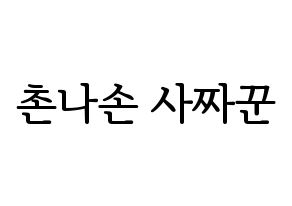 KPOP idol CLC  Sorn (Chonnasorn Sajakul, Sorn) Printable Hangul name fan sign, fanboard resources for LED Normal